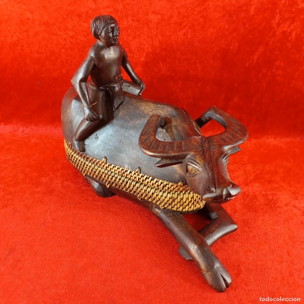 Arte: TALLA AFRICANA EN MADERA PARA RESTAURAR - 36 CM LARGO - PIEZA RARA TALLADA A MANO - ARTE TRIBAL