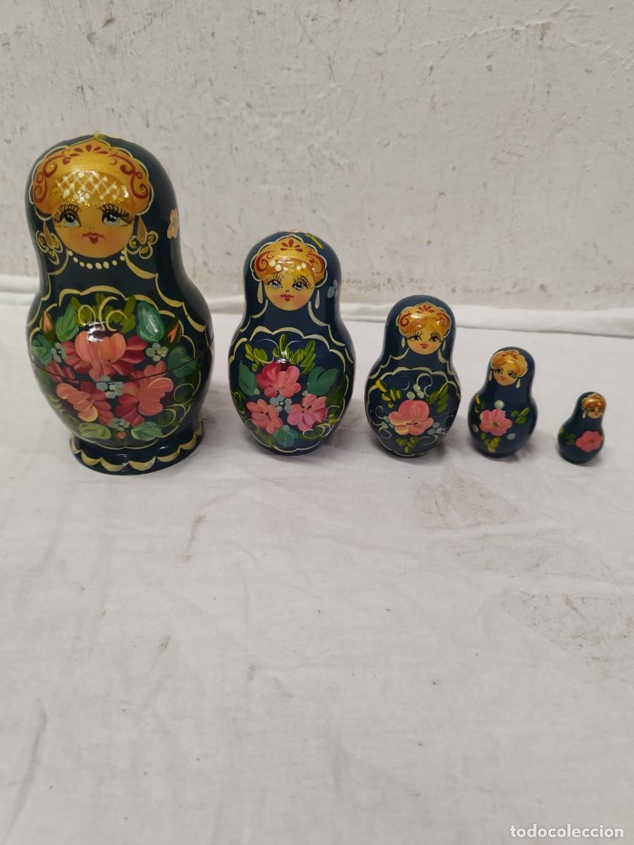 Arte: Antigua matrioska de rusia urss. Firma en base.