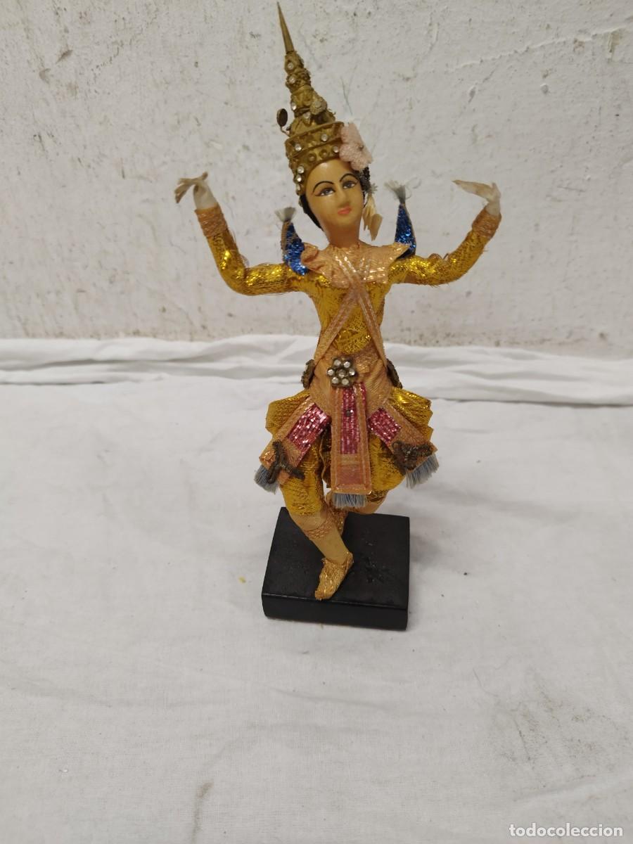 Arte: Antigua Mu&ntilde;eca Vintage Bailarina Tradicional Tailandesa A&ntilde;os 70.