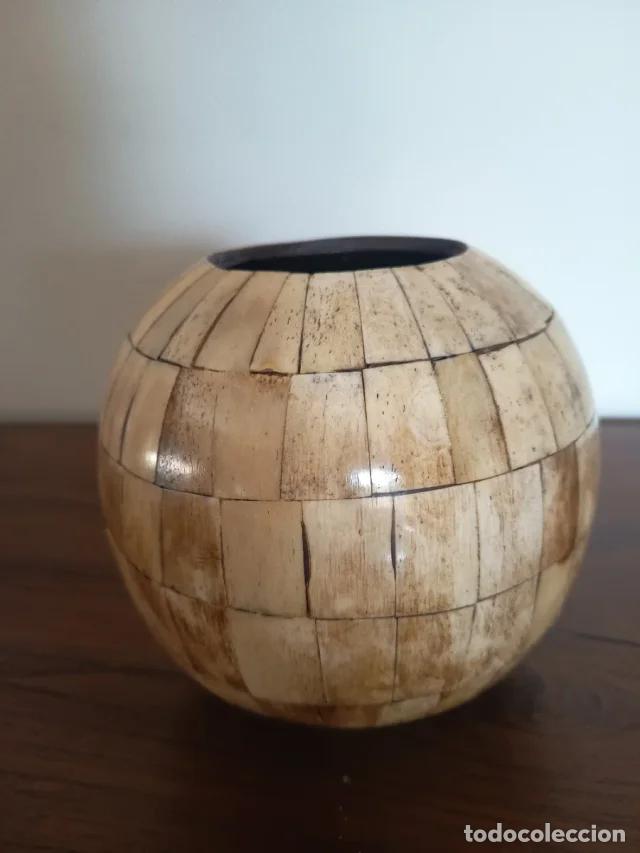 Arte: Jarr&oacute;n Vintage Hueso &Eacute;tnico Beige/Marr&oacute;n