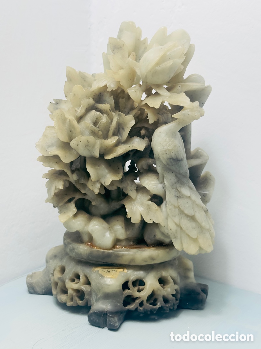 Arte: Figura oriental tallada en Esteatita (piedra jab&oacute;n)