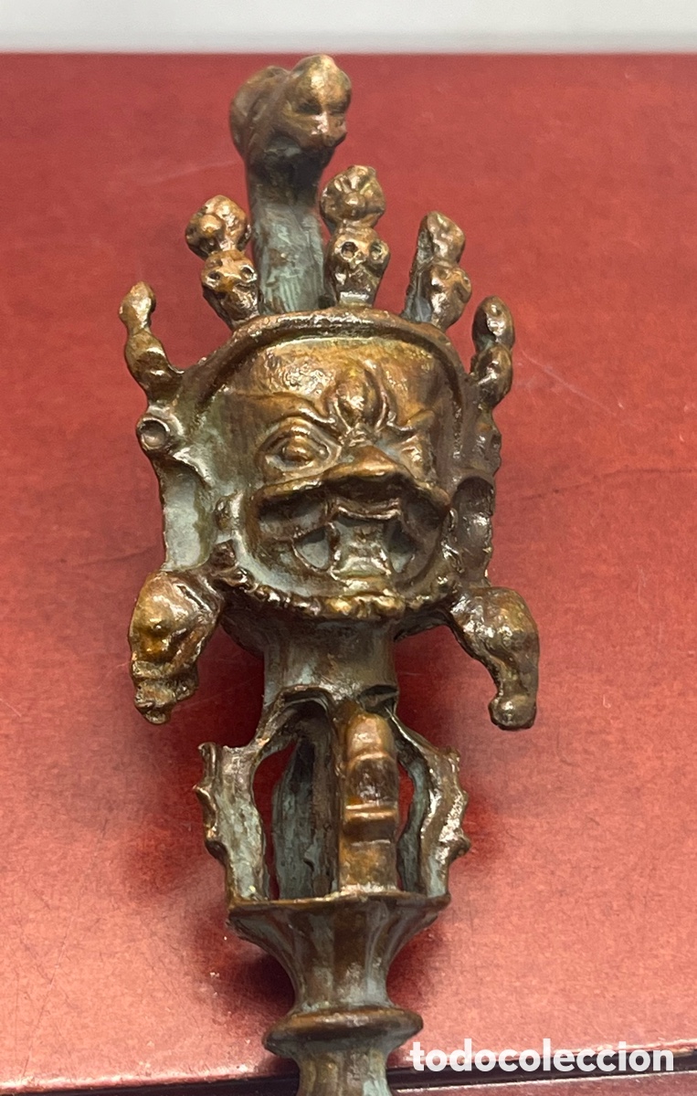 Arte: PHURNA TIBETANA DE METAL ANTIGUO