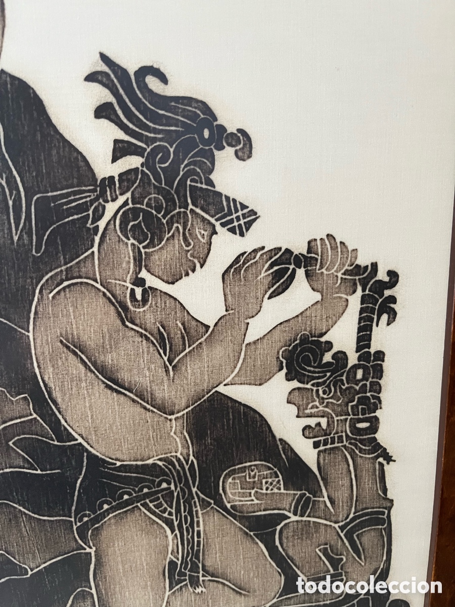 Arte: Cuadro con grabado en tela - Mayas - Foto 5