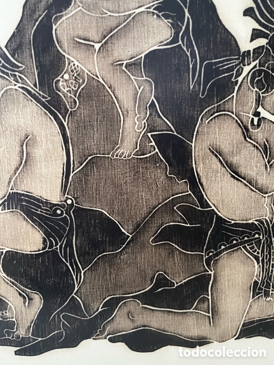 Arte: Cuadro con grabado en tela - Mayas - Foto 6