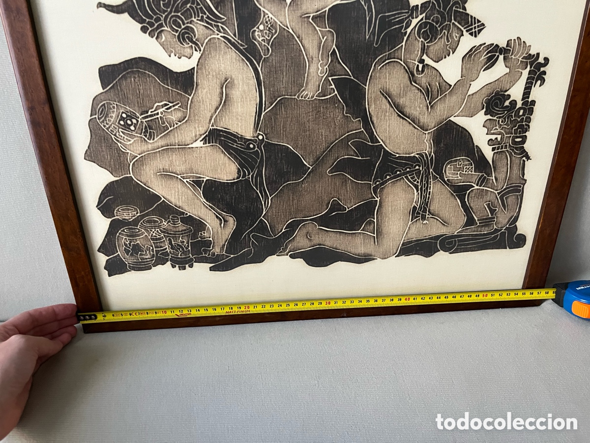 Arte: Cuadro con grabado en tela - Mayas - Foto 8