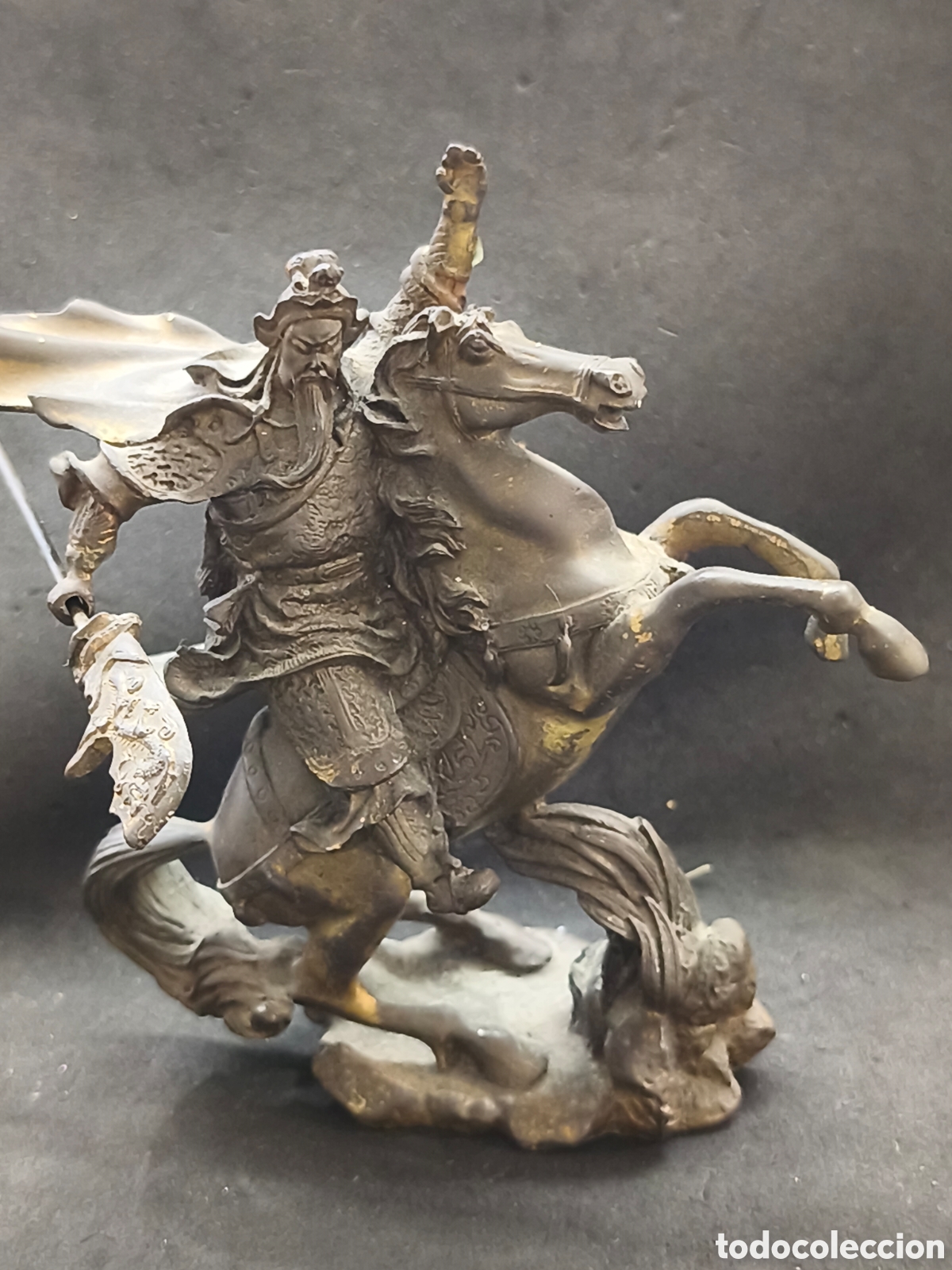 Arte: Escultura bronce macizo, GUAN YU ( Dios de la guerra)