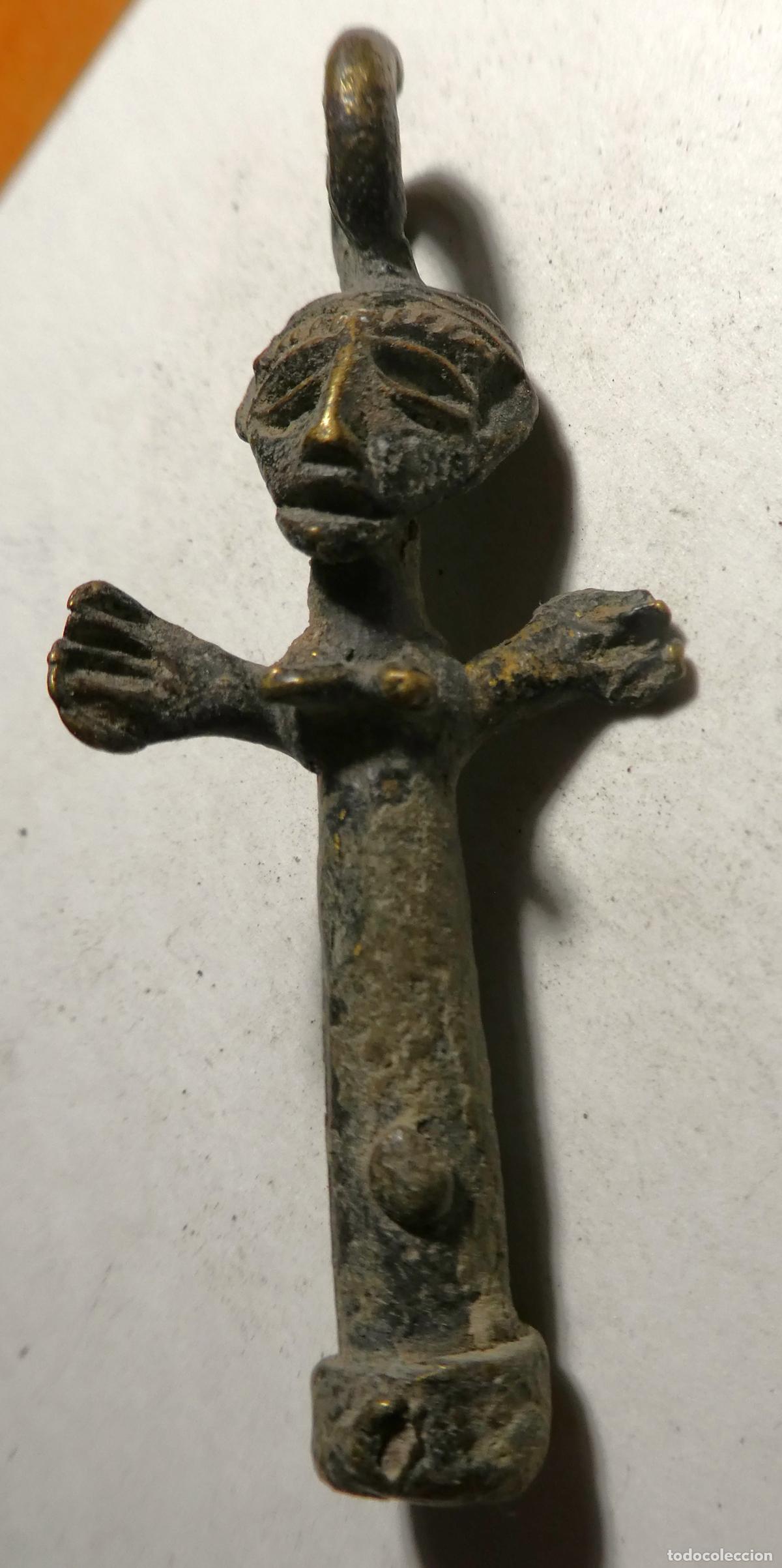Arte: Colgante de Ghana, mu&ntilde;eca de fertilidad Akwaba, mide 6 cm
