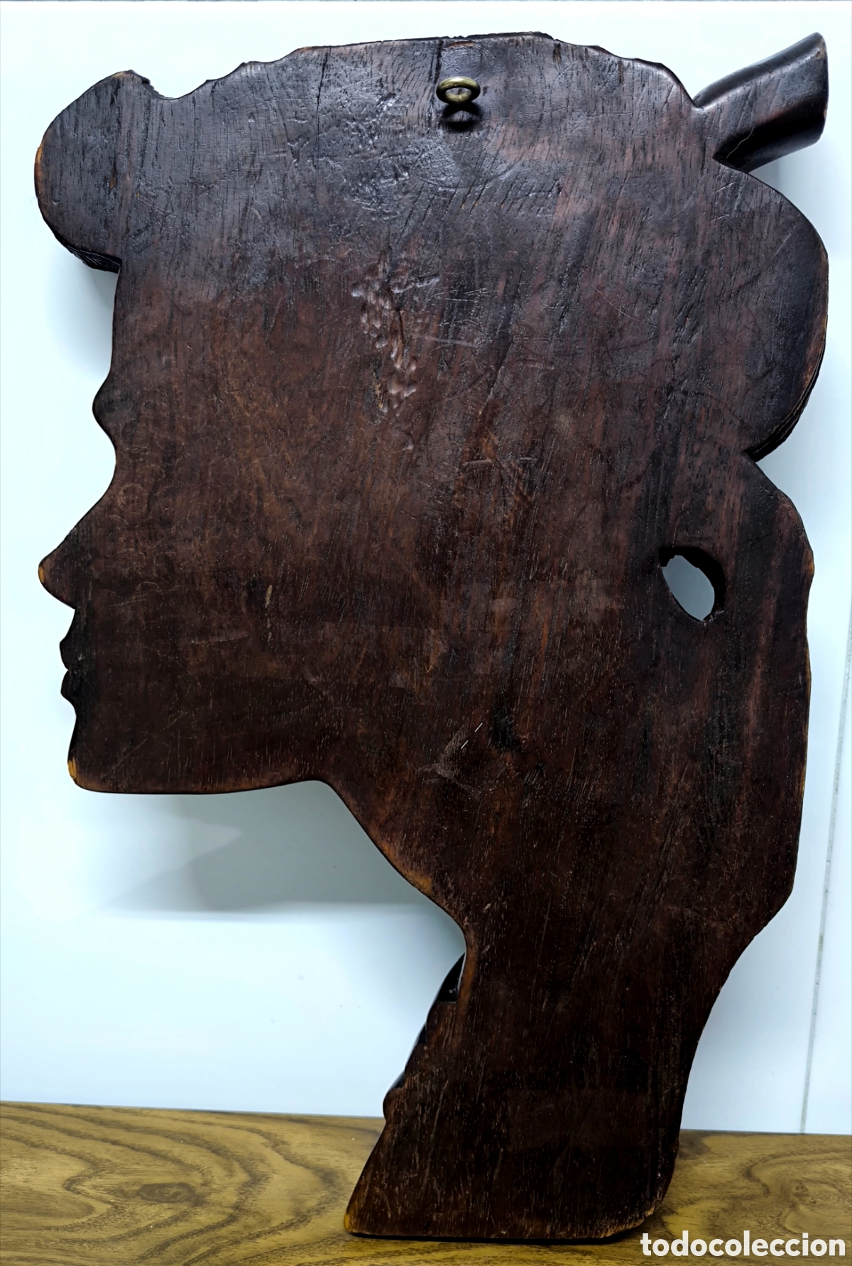 Arte: DOS CABEZAS &Eacute;TNICAS TALLADAS EN MADERA - Foto 4