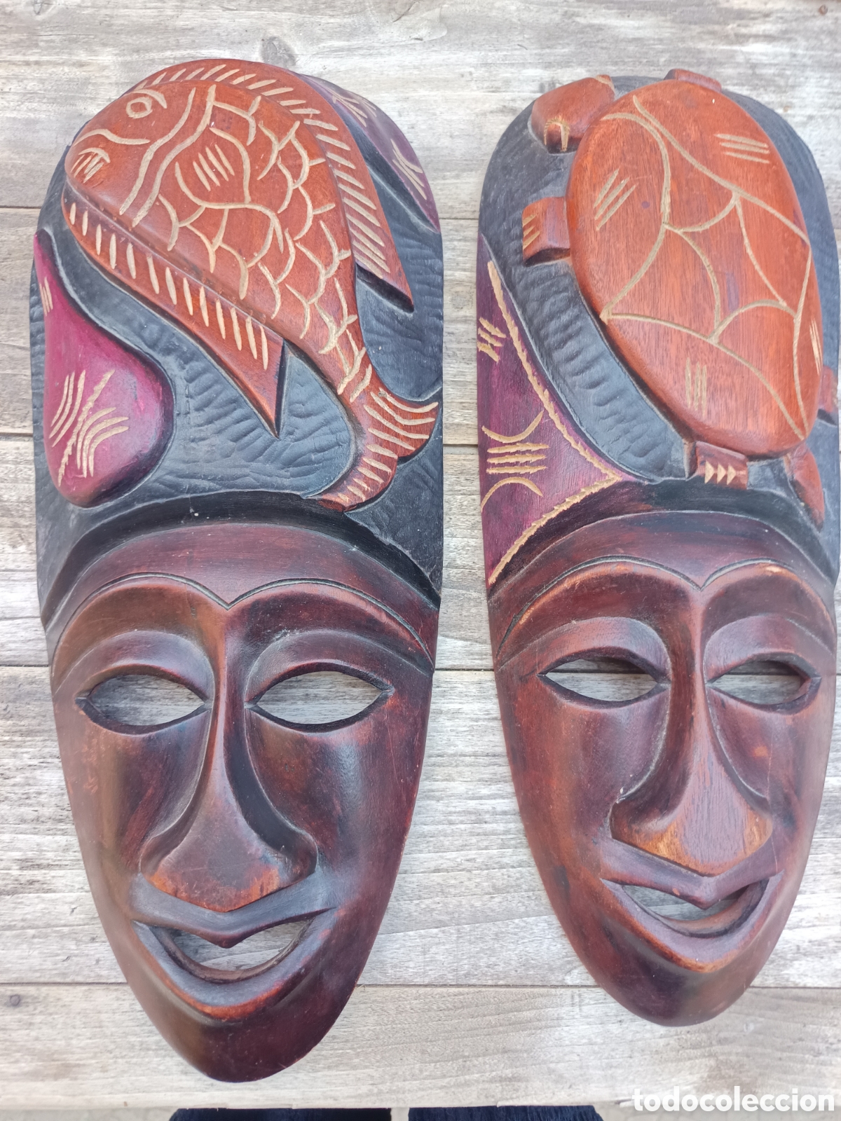 Arte: Mascaras africanas madera tallada