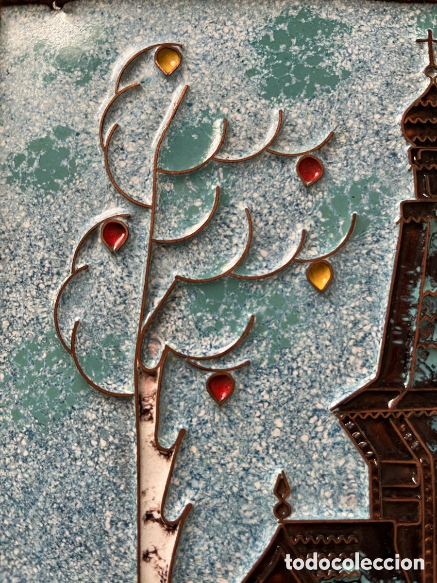 Arte: Placa de cobre y esmalte Rusa - Foto 4