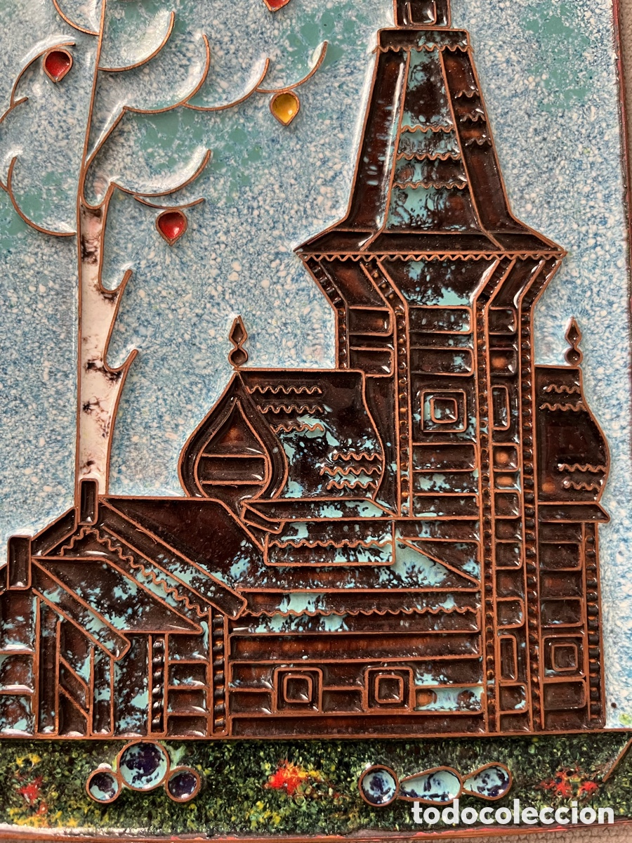 Arte: Placa de cobre y esmalte Rusa - Foto 5