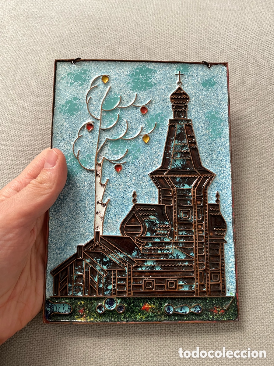 Arte: Placa de cobre y esmalte Rusa
