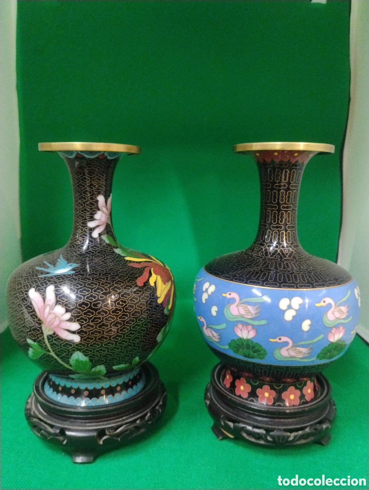 Arte: 2 Jarrones Cloisonne