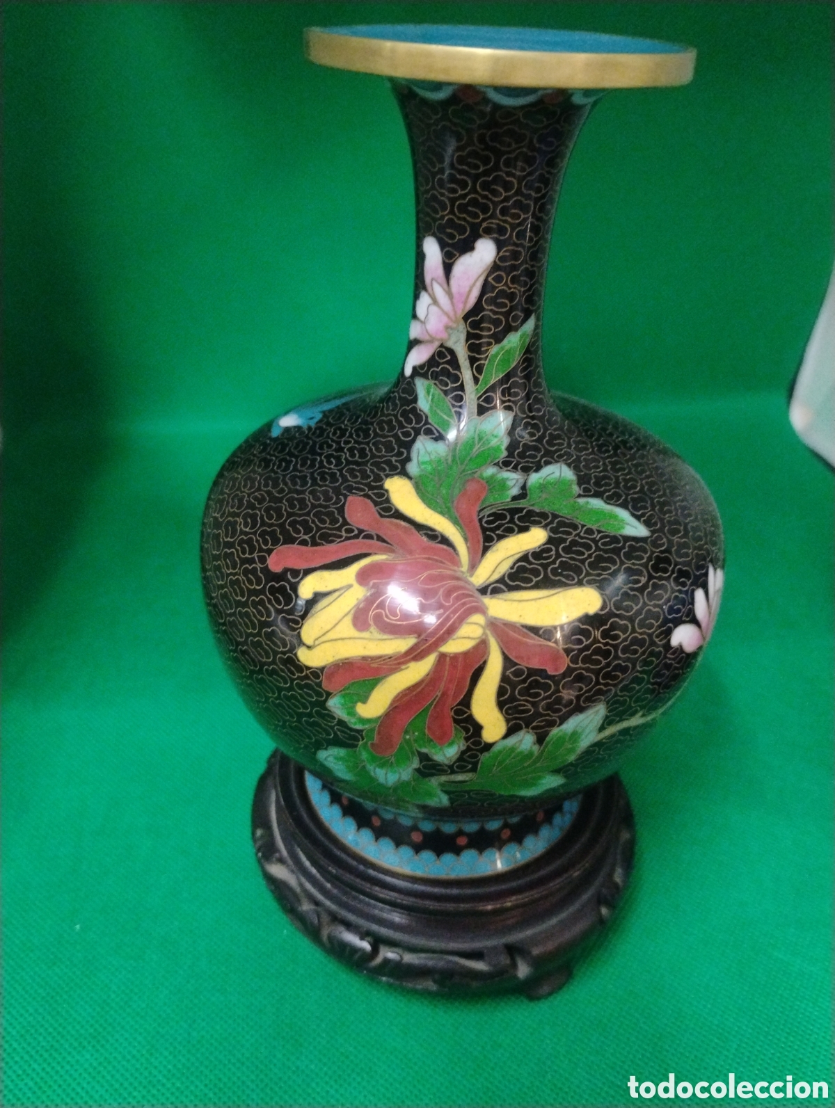 Arte: 2 Jarrones Cloisonne - Foto 3