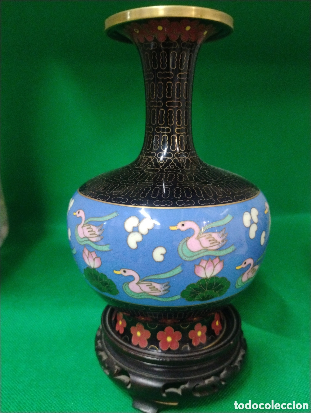 Arte: 2 Jarrones Cloisonne - Foto 5