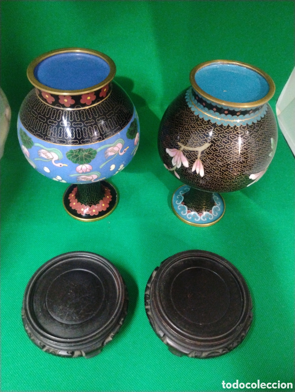 Arte: 2 Jarrones Cloisonne - Foto 8