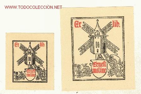 Arte: DOS EXLIBRIS, Ernest Moline. - Vell i Bell - Foto 1