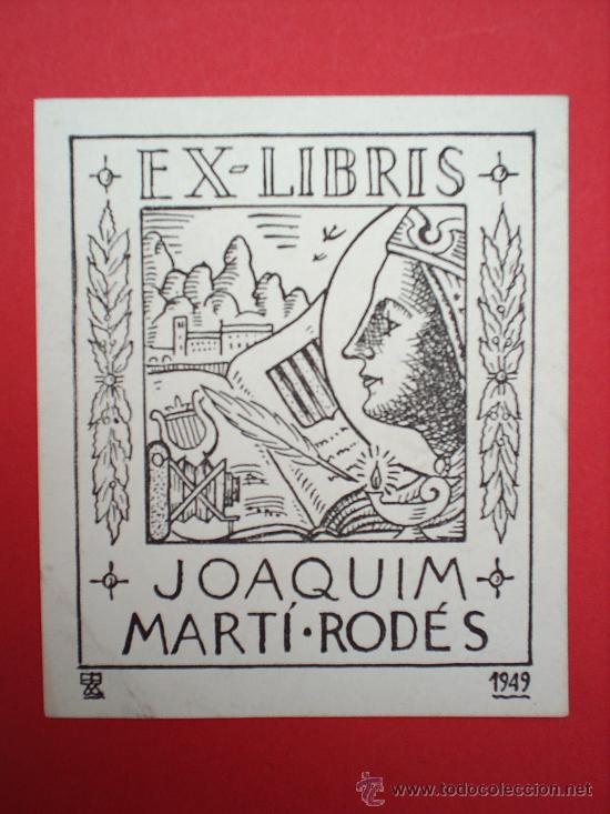 Arte: EX-LIBRIS -1949-JOAQUIM MARTI-RODES - Foto 1