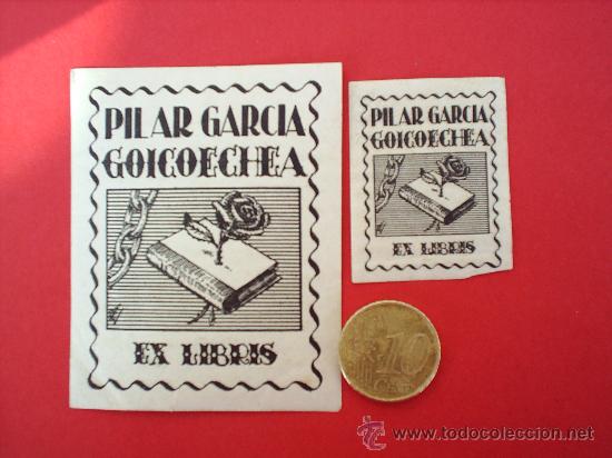 Arte: DOS EXLIBRIS-PILAR GARCIA GOICOECHEA- - Foto 1