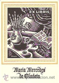 Arte: EX-LIBRIS MARIA MERCEDES DE OLA&Ntilde;ETA - Foto 1