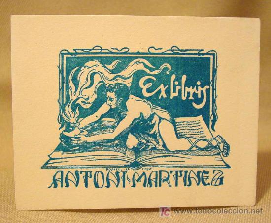 Arte: EXLIBRIS, EX LIBRIS, ANTONI MARTINEZ, ROSSELL, 1946 - Foto 1