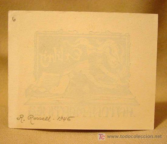 Arte: EXLIBRIS, EX LIBRIS, ANTONI MARTINEZ, ROSSELL, 1946 - Foto 2