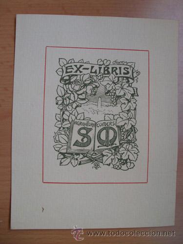 Arte: EX - LIBRIS : Angel Batlle y Tejedor. N&ordm; 36 - Foto 1
