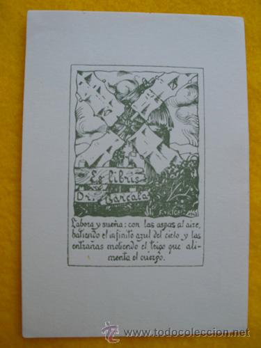 Arte: EX LIBRIS : Dr.Barcala. 1947. F.Victorio - Foto 1