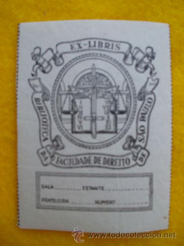 Arte: EX LIBRIS : Biblioteca da Faculdade de Direito de Sao Paulo - Foto 1