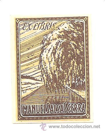 Arte: EX-LIBRIS MANUEL SALSAS SERRA - Foto 1