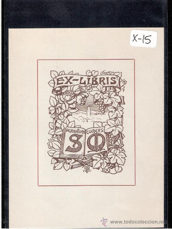 Arte: EX- LIBRIS - S.M. - (X-15) - Foto 1