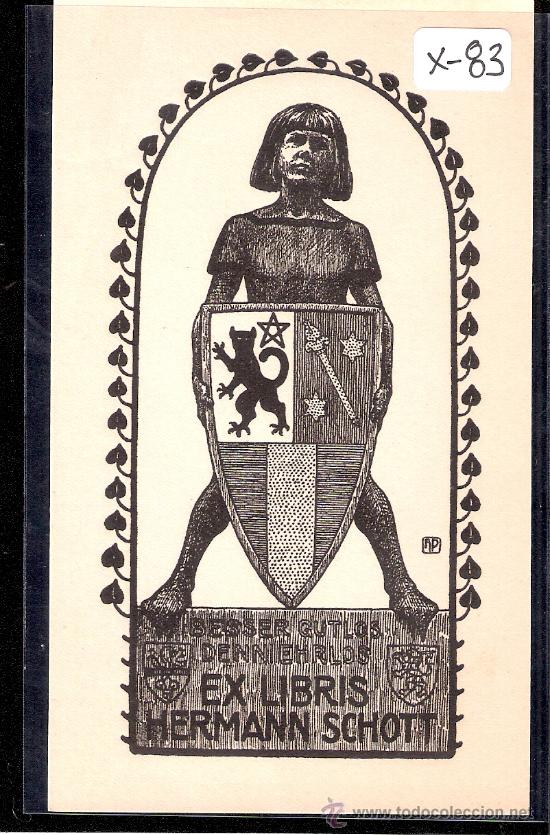 Arte: EX- LIBRIS - HERMANN SCHOTT-  (X-83) - Foto 1