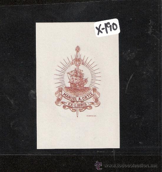 Arte: EX-LIBRIS- MANUEL. A. ORTIZ - (X-190) - Foto 1