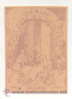 Arte: EXLIBRIS. EX-LIBRIS. JOSE R. SALSA. TOMADA DE LISBOA. (10 X 7 CM.) - Foto 1