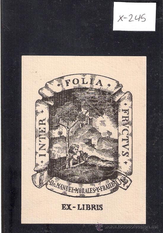 Arte: EX LIBRIS  - MANUEL MORALES -( X-245) - Foto 1