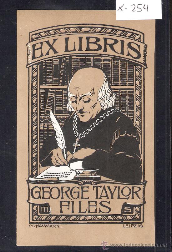 Arte: EX LIBRIS  - GEORGE TAYLOR-( X-254) - Foto 1