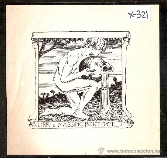 Arte: EX LIBRIS - MASSIMO MONTEPELLI  - MED. 11 X 11 CM. - (X-321) - Foto 1