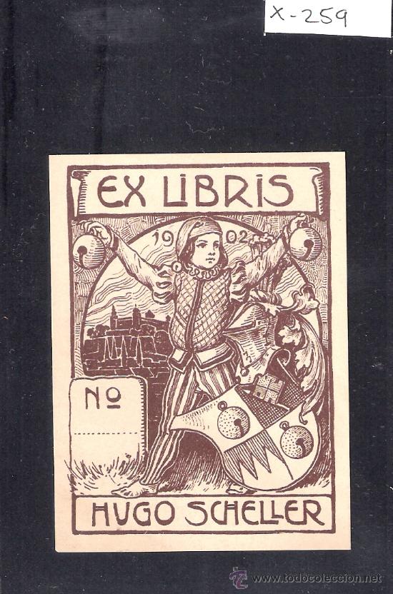 Arte: EX LIBRIS - HUGO SCHELLER 1902 - (X-259) - Foto 1