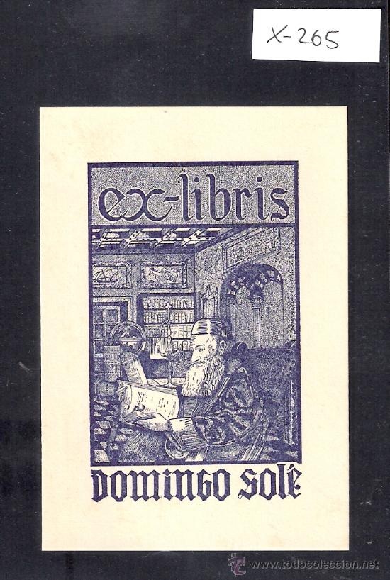 Arte: EX LIBRIS - DOMINGO SOLE    - (X-265) - Foto 1