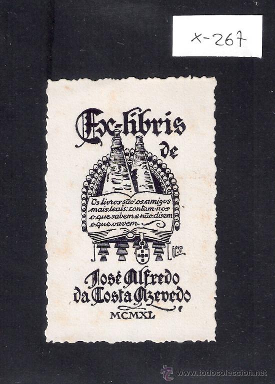 Arte: EX LIBRIS - JOSE ALFREDO DA COSTA QUEVEDO   - (X-267) - Foto 1