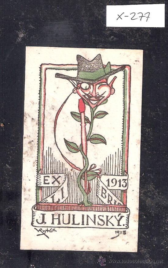 Arte: EX LIBRIS - J. HULINSKY 1913  - (X-277) - Foto 1