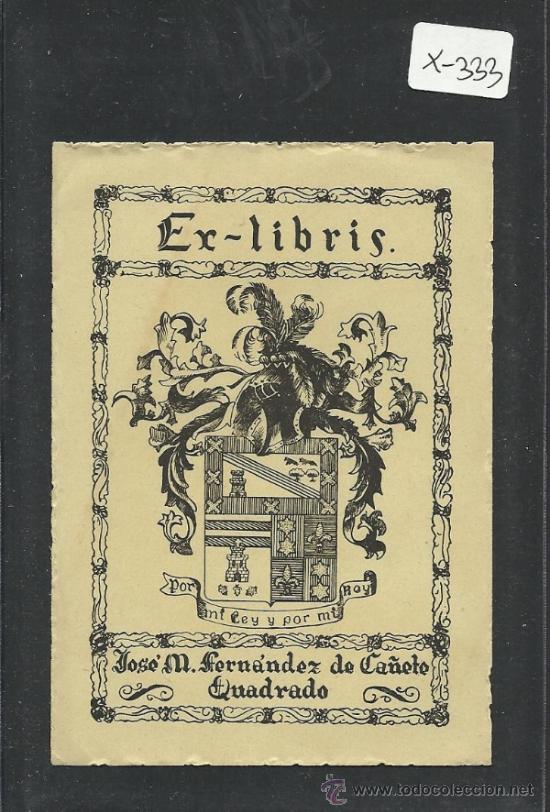 Arte: EX LIBRIS FERNANDEZ DE CA&Ntilde;ETE  - (X-333) - Foto 1