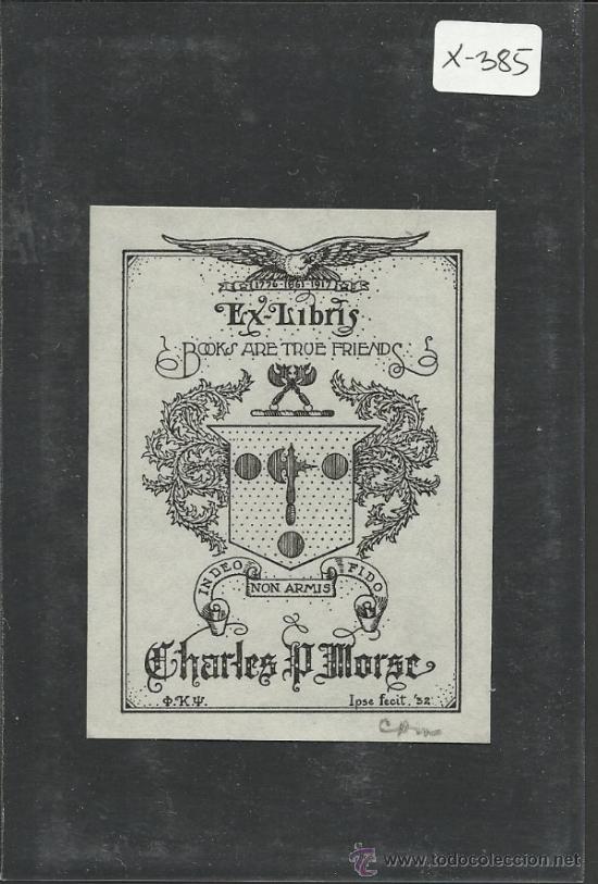 Arte: EX LIBRIS CHARLES P. MORSE  - (X-385) - Foto 1
