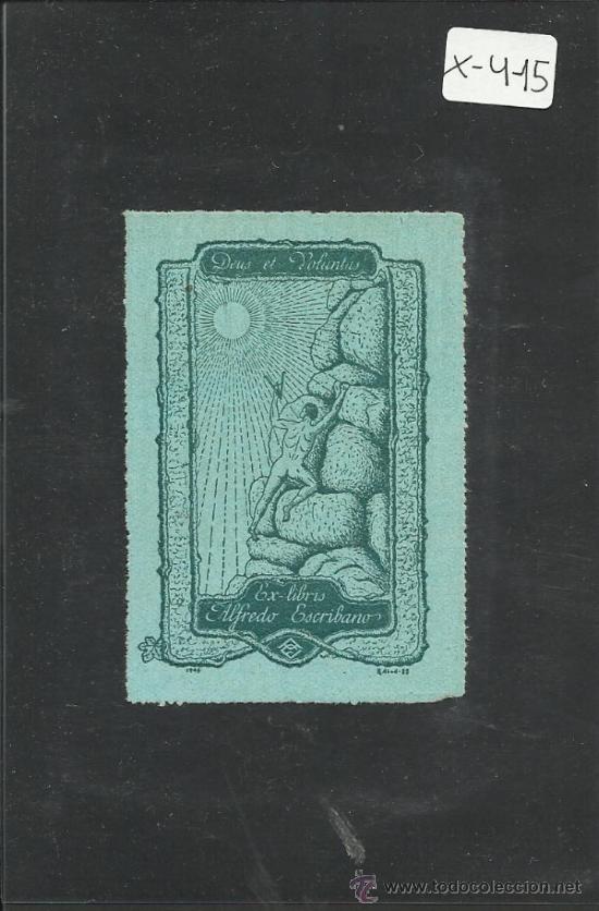 Arte: EX LIBRIS - ALFREDO ESCRIBANO - (X-415) - Foto 1