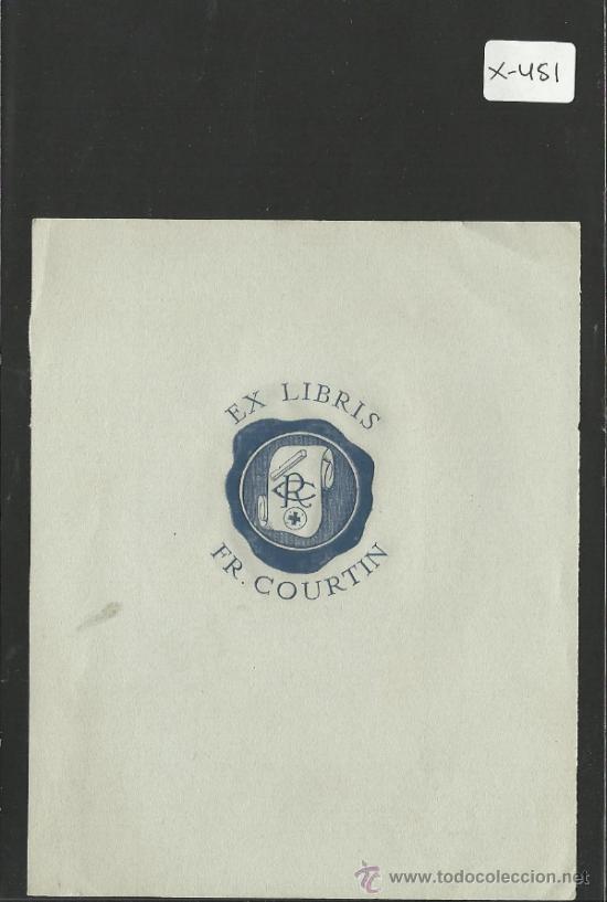 Arte: EX LIBRIS - FR. COURTIN -(X-481) - Foto 1