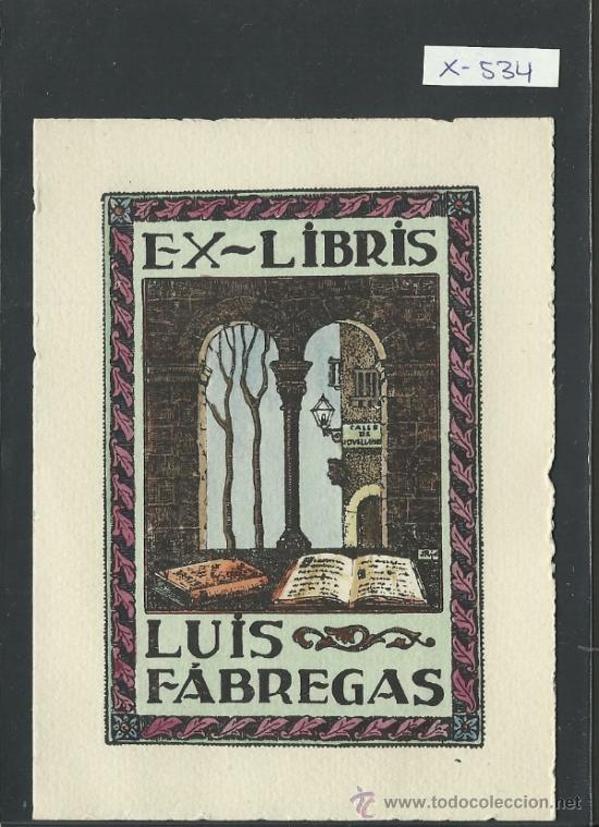 Arte: EX LIBRIS- LUIS FABREGAS - (X-534) - Foto 1
