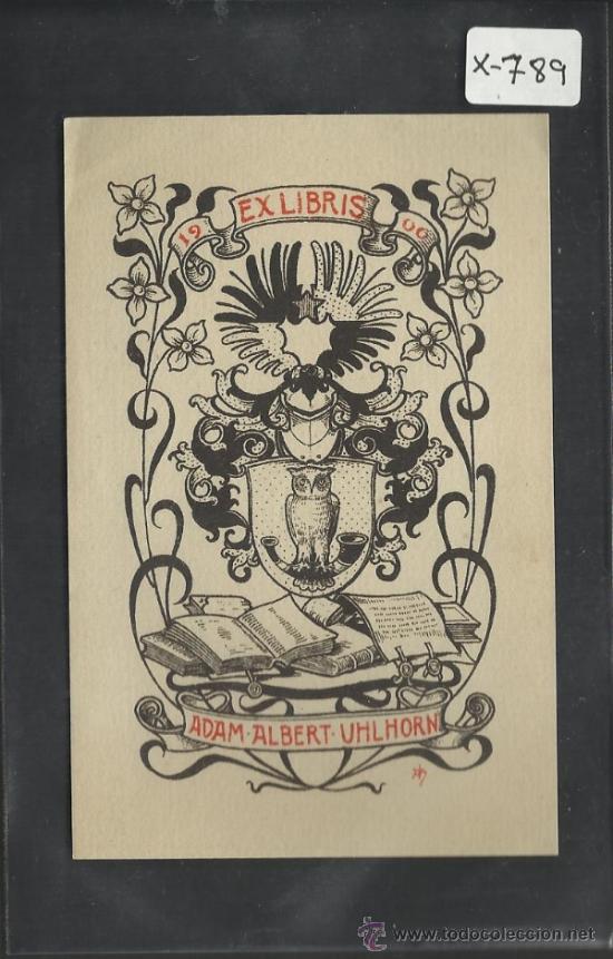 Arte: EX LIBRIS - ADAM ALBERT UHLORN - (X-789) - Foto 1