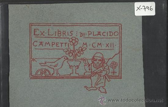 Arte: EX LIBRIS - PLACIDO CAMPETTI  - (X-796) - Foto 1