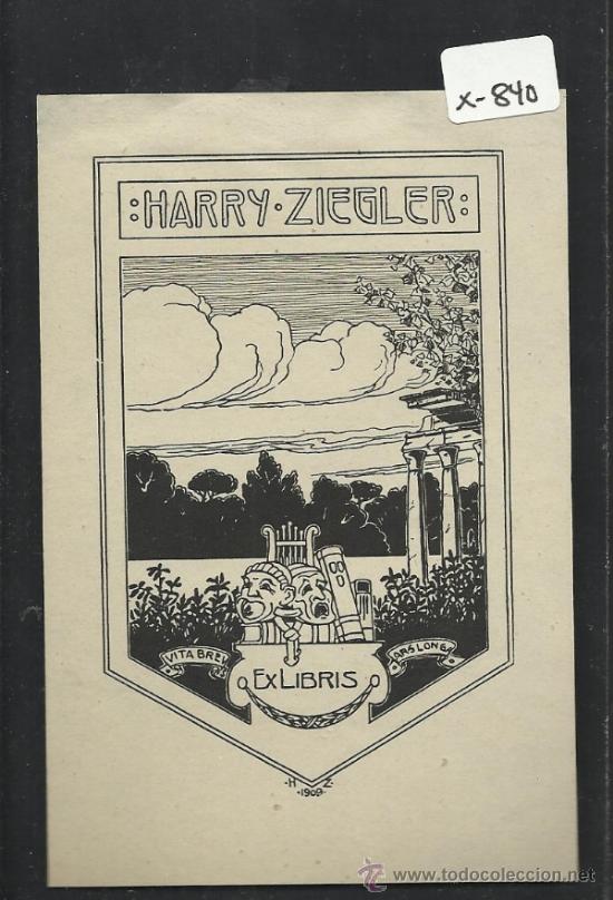 Arte: EX LIBRIS  - HARRY ZIEGLER - (X-840) - Foto 1