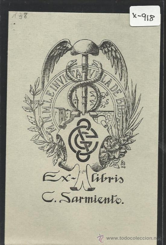 Arte: EX LIBRIS  -  C.SARMIENTO - (X-918) - Foto 1